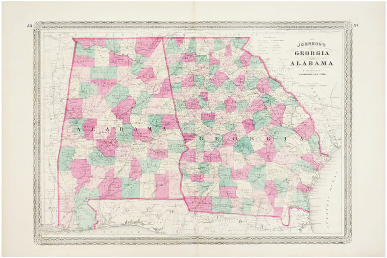  Georgia and Alabama.. JOHNSON (Alvin Jewett).