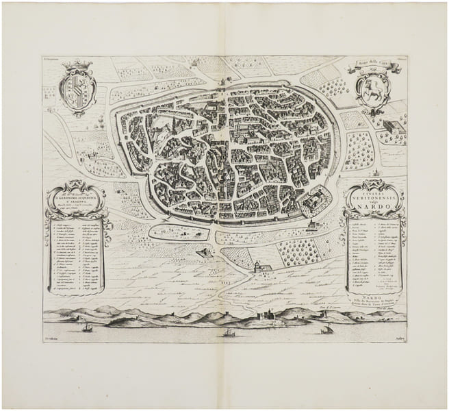  [NARDO] Civitas Neritonensis, vulgo Nardo - Nardo ville du Royaume de Naples situ&eacute;e dans la terre d'Otranto.. BLAEU (Johannes) & MORTIER (Pierre).