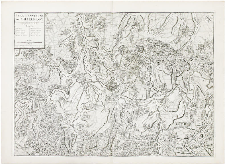  [BELGIQUE] Plan et environs de Charleroy.. JAILLOT (Bernard).