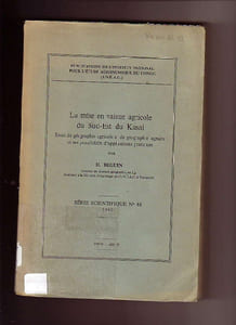 La Mise en valeur agricole du Sud-Est du Kasai