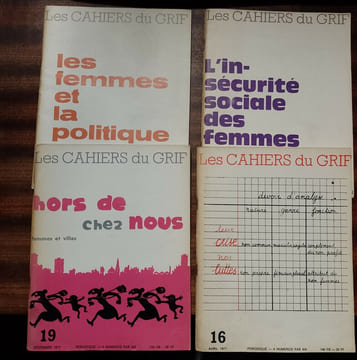 les Cahiers du Grif n° 4, 6, 16 & 19. AUBENAS Jacqueline, BOUCQUEY Eliane, COLLIN Françoise, CUVELLIEZ Maris-Françoise, PEEMANS-POULLET Hedwige, VAN ...