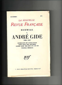 La Nouvelle Revue Française. Hommage à André Gide