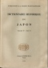 Dictionnaire historique du JAPON. Fascicules VI - Lettre G. IWAO Seiichi & al.