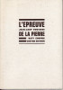 L'épreuve de la pierre. FONTAINE Jean-Loup & COUPRIE Katy