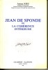 Jean de Sponde ou la cohérence intérieure. (SPONDE (de) Jean) / RIEU Josiane