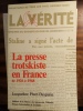 La presse trotskiste en France de 1926 à 1968. PLUET-DESPATIN Jacqueline