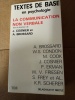 La communication non verbale. COSNIER Jacques, BROSSARD Alain & al.