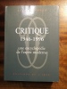 Critique (1946-1996) : une encyclopédie de l'esprit moderne.. PATRON Sylvie