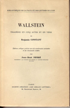 Wallstein. CONSTANT Benjamin