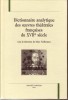 Dictionnaire analytique des oeuvres théâtrales françaises du XVIIe siècle. VUILLERMOZ Marc & al.