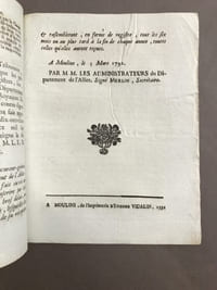 Loi Relative à l'élection des Evêques & des Curés, & à l'élection particulière du sieur Curé de Néony à l'Evêché du Département de la Creuze (sic). Donnée à Paris, le 19 février 1791.