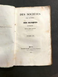 Des Sociétés par actions. Des banques en France. Octobre 1837.