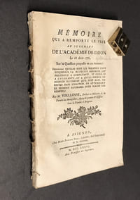 Mémoire qui a remporté le prix au jugement de l'académie de Dijon le 18 Août 1776. Sur la question... : Déterminer quelles sont les maladies dans lesquelles la médecine agissante est préférable à l'expectante, et celle-ci à l'agissante ; et à quels signes le médecin reconnoit qu'il doit agir, ou rester dans l'inaction, en attendant le moment favorable pour placer les remèdes ? 