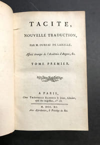 [Œuvres]. Nouvelle traduction, par M. Dureau de Lamalle... Tome premier [seul]. 