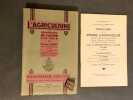 L'Agriculture du département de l'Allier en 1936... Monographie agricole. Publication de l'Office Agricole Départemental de l'Allier.. BIDET (Lucien), ...
