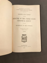 United States Geological Survey. Thirtieth Annual Report of the Director of the United States Geological Survey to the Secretary of the Interior for the fiscal year ended june 30 1909.