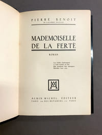 Mademoiselle de La Ferté. Roman.