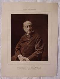 [Photographie originale parue dans la Galerie Contemporaine]. Théodore de Banville. Né à Moulins (Allier) le 14 mars 1823. 