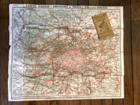 Carte Taride - Environs de Paris dans un rayon de 20 kilomètres (Banlieue). 