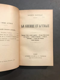 La guerre et l'Italie.