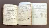 [Manuscrits]. Deux cahiers manuscrits : "Ce livret appartien à mois Mage..." et "Règle de trois de raison ou de proportion". . 