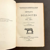 Dialogues. Tome 1°. De la colère. Texte établi et traduit par A. Bourgery.