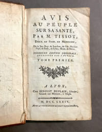 Avis au peuple sur sa santé. Troisième édition originale, augmentée par l'auteur.