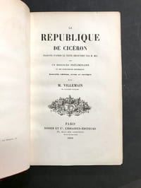 La République de Cicéron. Traduite d'après le texte découvert par M. Mai avec un discours préliminaire et des suppléments historiques. Nouvelle édition, revue et corrigée...