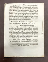Loi [n° 1072] concernant la conservation & classement des places de guerre & postes militaires, la police des fortifications & autres objets y relatifs. Donnée à Paris, le 10 juillet 1791.
