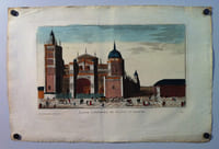 [Espagne]. "Église cathédrale de Tolède en Espagne". [Eau-forte aquarellée].