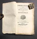 Observations sur l'institut de la.... [FREY de NEUVILLE (Claude)]