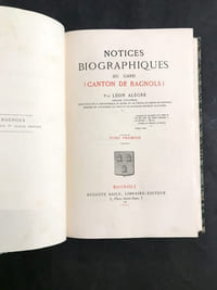 Notices biographiques du Gard (canton de Bagnols). 