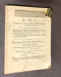 Loi N° 1350 Concernant la Police de Sûreté, la Justice criminelle & l'établissement des Jurés. Donnée à Paris, le 29 Septembre 1791.