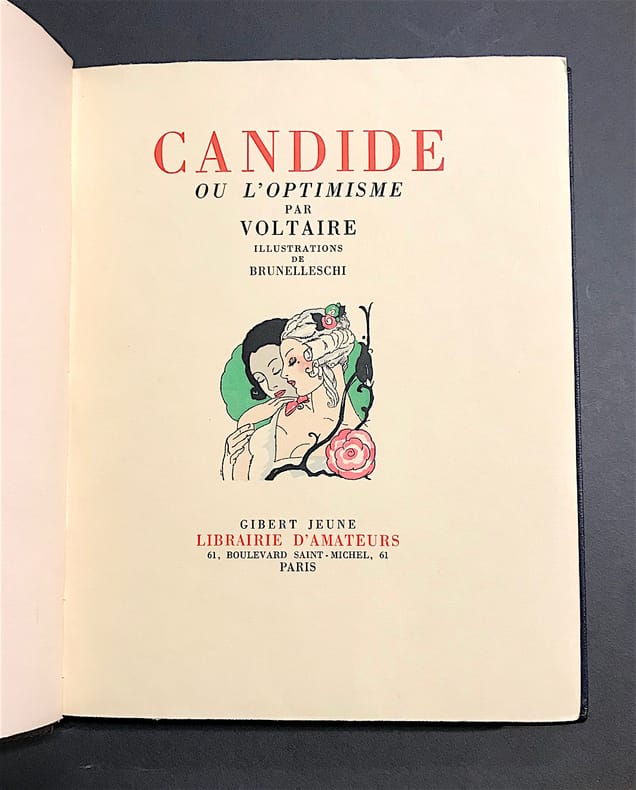 Illustration from Candide by Voltaire, published by Gibert Jeune