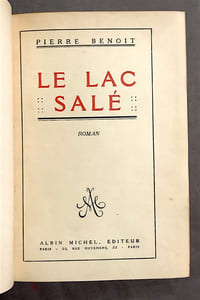 Le Lac salé. Roman.