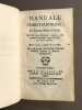 Manuale christianorum,. In septem libros divisum. Opus tum christianis omnibus, tum maxime religiosis atque ecclesiasticis viris perutile. Editio ...