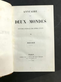 Annuaire des Deux Mondes. Histoire générale des divers états. IX - 1858-1859.