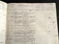 Carnet de comptes d'un fermier bourbonnais, en grande partie vierge. 