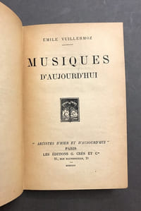 Musiques d'Aujourd'hui. 