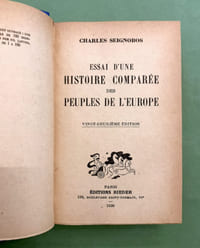 Essai d'une histoire comparée des peuples de l'Europe.