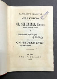 Catalogue illustré des gravures publiées par Ch. Sedelmeyer, Éditeur. Tableaux Anciens et Modernes.