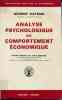 Analyse psychologique du comportement économique - avant-propos de. KATONA George