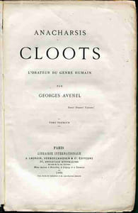 Anacharsis Cloots l'orateur du genre humain
