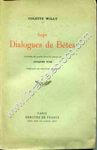 Sept Dialogues de Bêtes illustrés de quatre vingt-dix dessins de Jacques Nam . Préface de Francis Jammes . Trente-neuvième édition .
