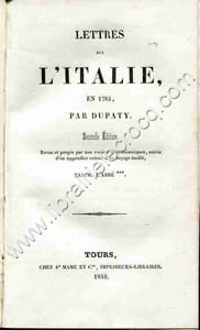 Lettres sur l'Italie en 1785 .