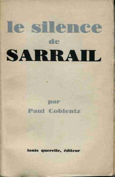 Le silence de Sarrail. COBLENTZ Paul