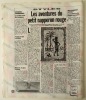 SUPPLEMENT A LIBERATION DU 8 OCTOBRE 1986. L’actualité ne tient qu’à un fil. . PUBLICITE.  JOURNAL IMPRIME SUR TISSU.
