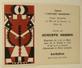 CARTON D’INVITATION ILLUSTRE AU POCHOIR. Carton d’invitation à l’exposition organisée par Léonce Rosenberg dans sa Galerie « L’Effort moderne »  du 5 ...