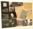 ARCHIVES MARC ALLEGRET. Catalogue de la vente à Drouot le 3/12/2007 des archives de Marc Allègret : lettres de Gide à Elie Allègret, correspondance ...