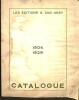 Catalogue 1904 - 1929.. VAN OEST (ed.) - PARIS